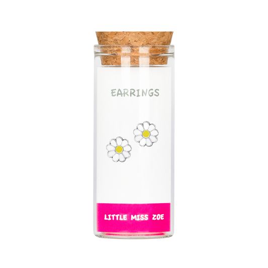Daisy Stud Earrings in a Bottle - Set of 3