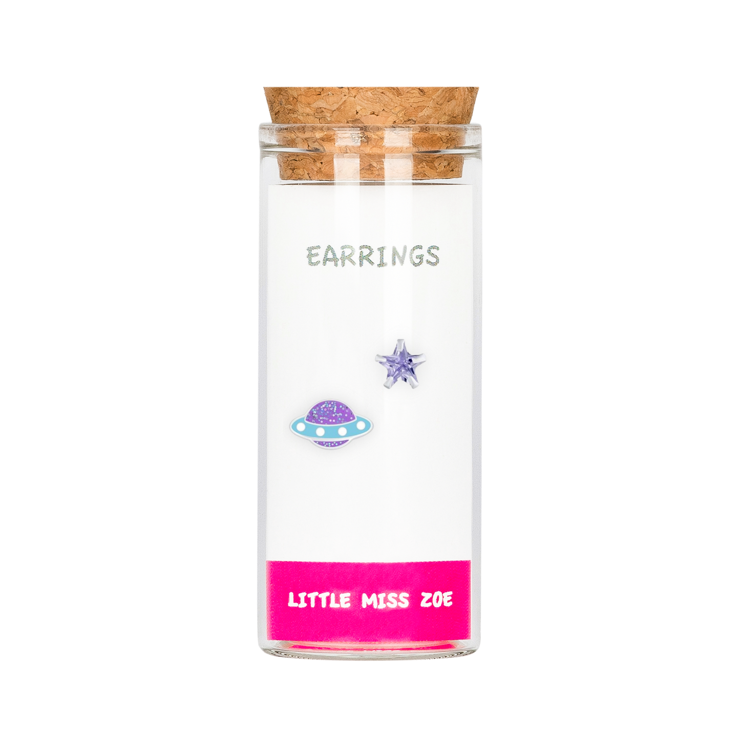 Planet/Star Stud Earrings in a Bottle - Set of 3
