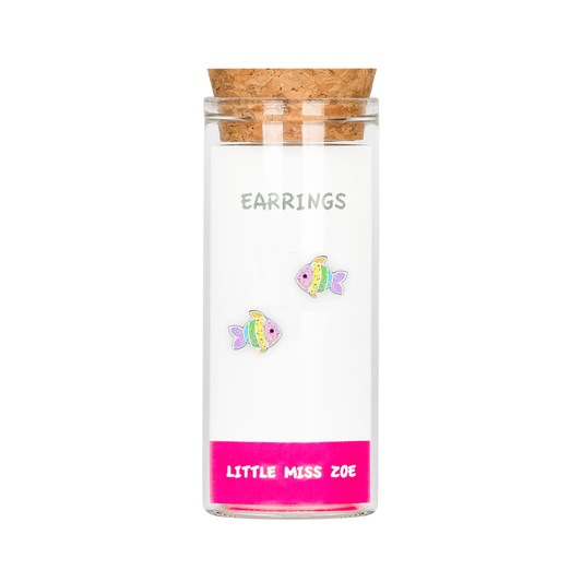 Fish Stud Earrings in a Bottle - Set of 3