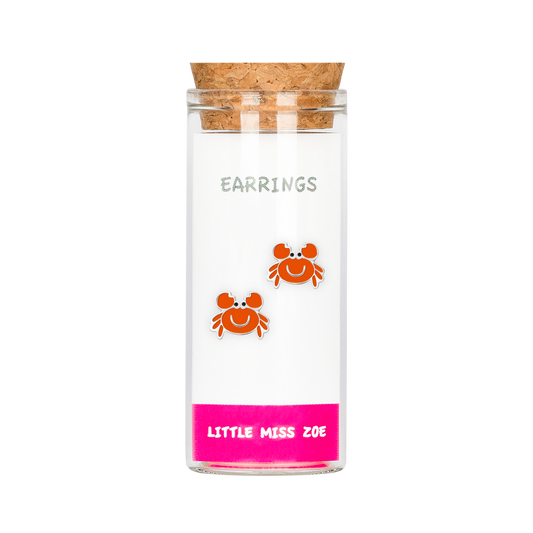 Crab Stud Earrings in a Bottle - Set of 3
