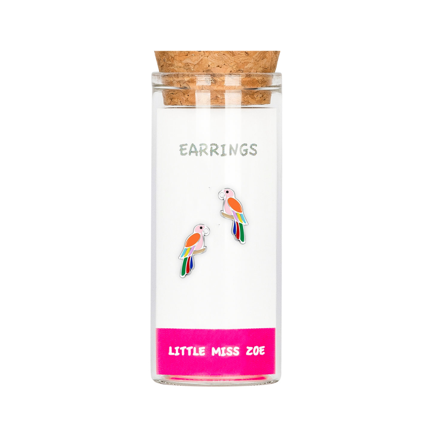 Parrot Stud Earrings in a Bottle - Set of 3