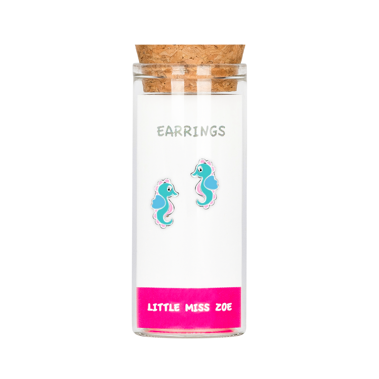 Seahorse Stud Earrings in a Bottle - Set of 3
