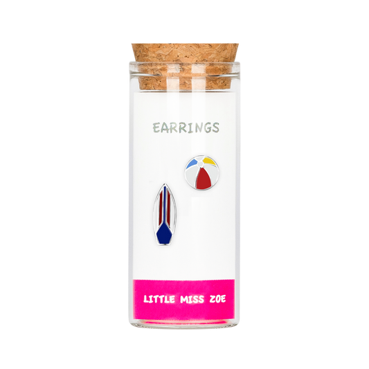 Surfboard Stud Earrings in a Bottle - Set of 3