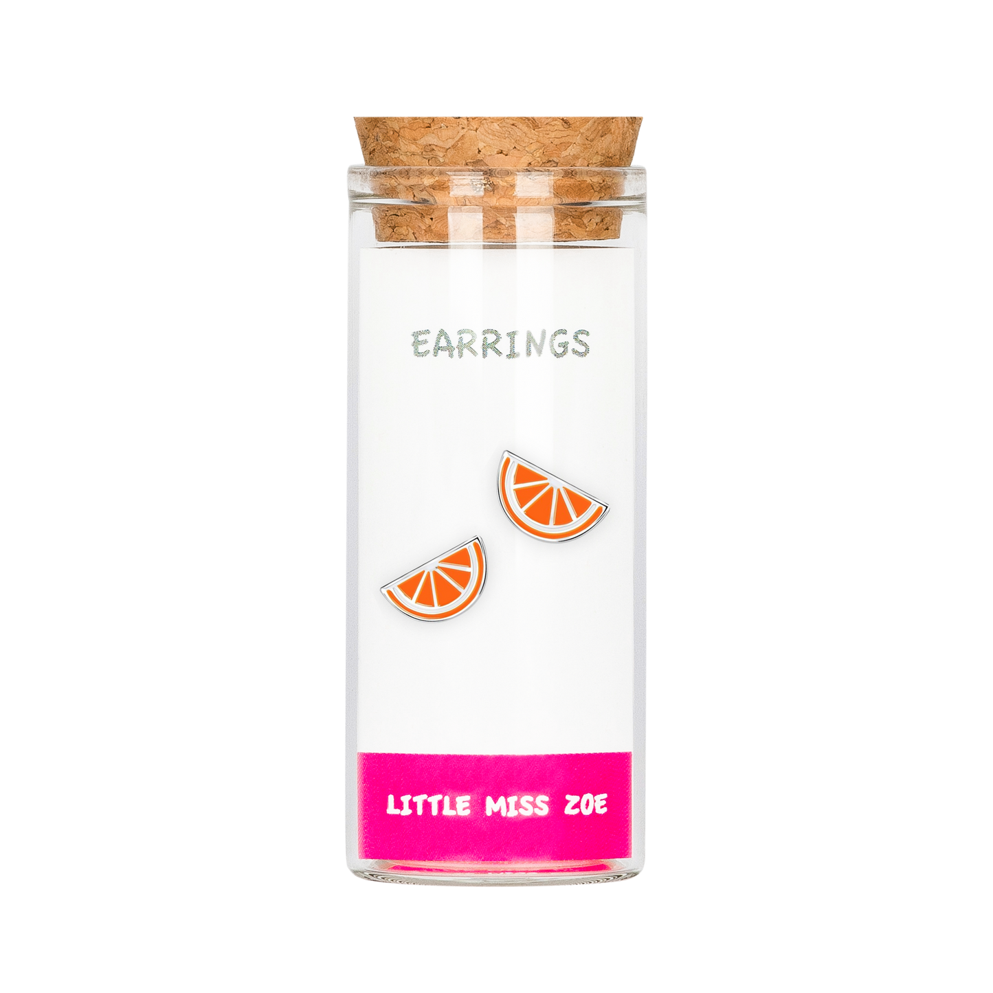 Orange Stud Earrings in a Bottle - Set of 3