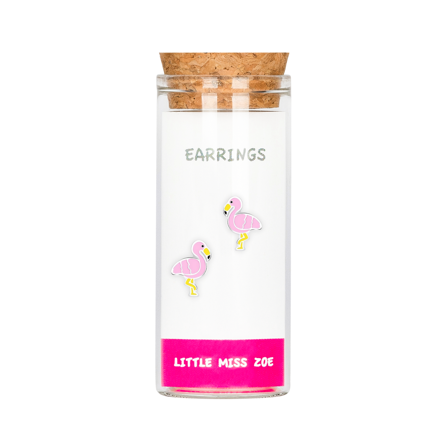 Flamingo Stud Earrings in a Bottle - Set of 3
