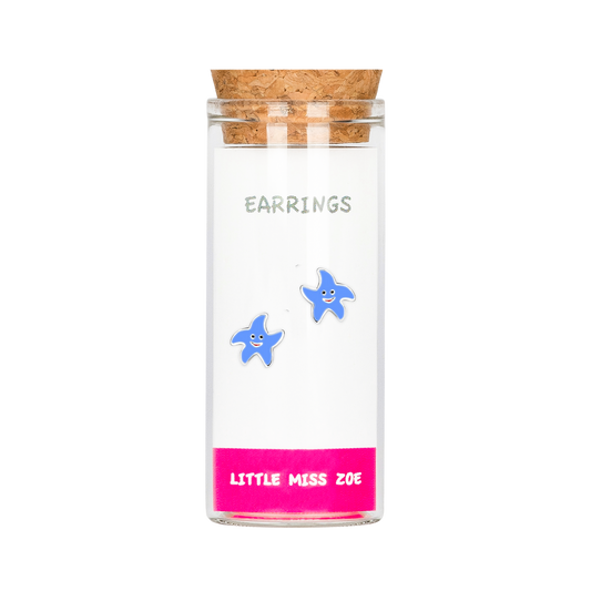 Star Fish Stud Earrings in a Bottle - Set of 3