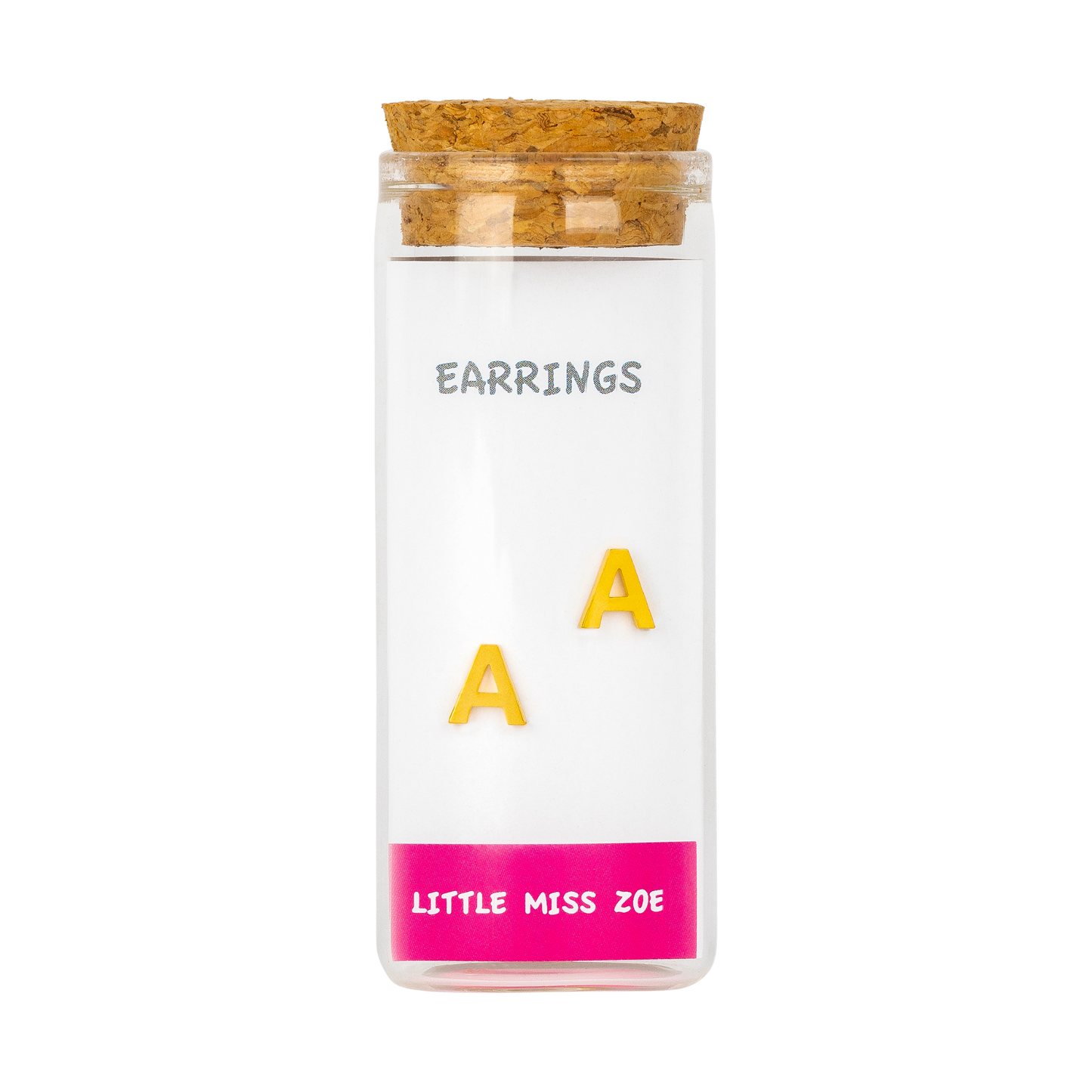 Most Popular Initials Stud Earrings in a Bottle - Set of 12