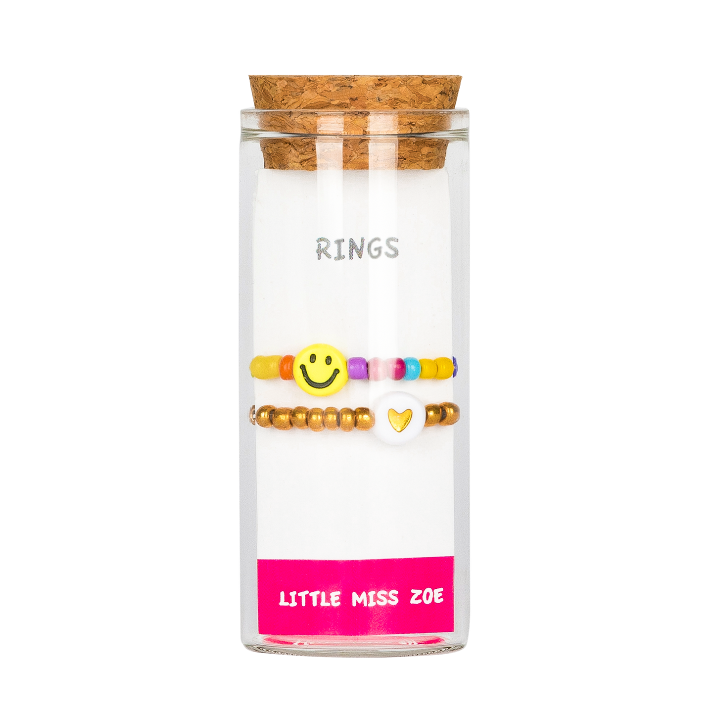 Rainbow smiley rings - Set of 3